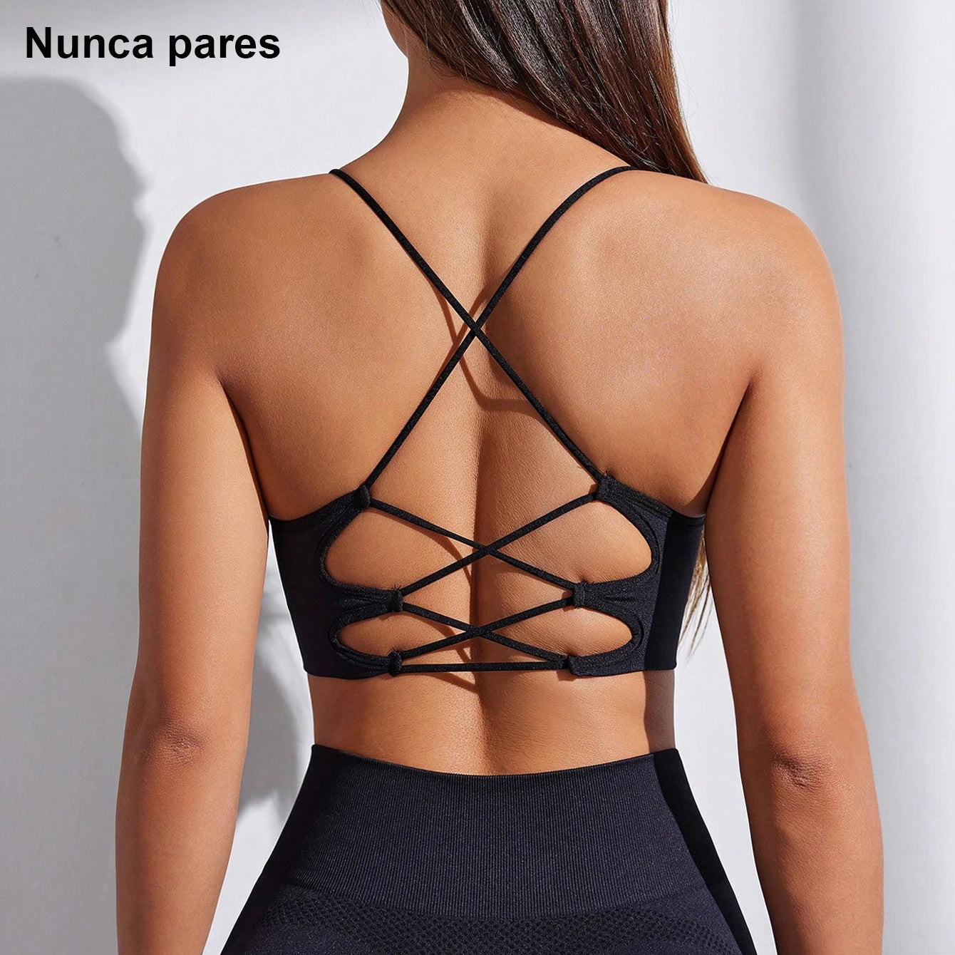 FitGoddess Criss-Cross Back Sports Bra – Soft, Seamless & Stylish